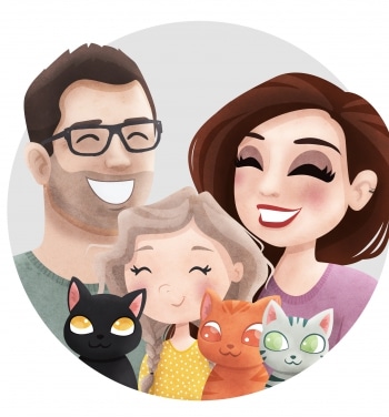 persoonlijke illustratie gezin